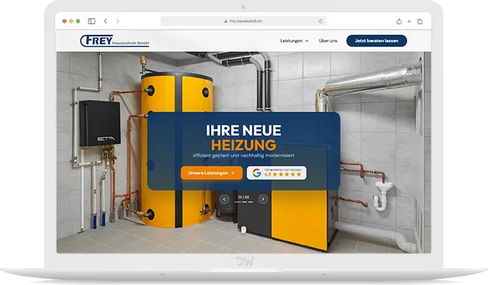 FREY Haustechnik Webdesign