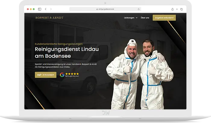 Reinigungsdienst Webdesign